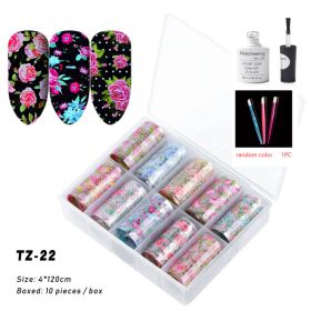 Nail Supplies Transfer Sticker (Option: TZ22 Set)