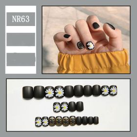 24 Pieces Of Nail Art Patches Can Be Detached And Reused (Option: NR63)