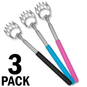 3 PACK Back Scratcher LONG REACH Extendable Telescopic Massager Tool (Option: Multicolor)