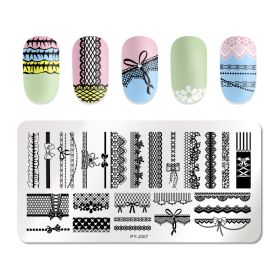 Nail Plate Printing Template Nail Transfer Printing Tool (Option: Rectangular print-Pyj007)