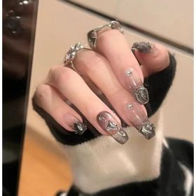 Hand-worn Armor Nail Sticker Nail Patch Warm Genie Series Ornament (Option: 368 Mid Length Ladder A-XS)