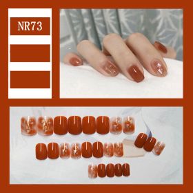 24 Pieces Of Nail Art Patches Can Be Detached And Reused (Option: NR73)