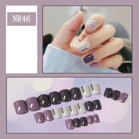 24 Pieces Of Nail Art Patches Can Be Detached And Reused (Option: NR46)