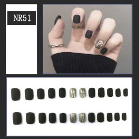 24 Pieces Of Nail Art Patches Can Be Detached And Reused (Option: NR51)