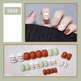 24 Pieces Of Nail Art Patches Can Be Detached And Reused (Option: NR49)