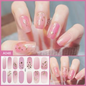 Nail Stickers Female Manicure Full Stickers Finished 3d Waterproof (Option: A048.)