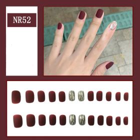 24 Pieces Of Nail Art Patches Can Be Detached And Reused (Option: NR52)