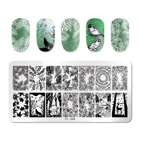 Nail Plate Printing Template Nail Transfer Printing Tool (Option: Rectangular print-Pyj005)