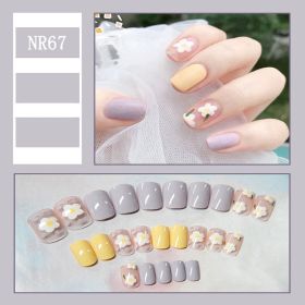 24 Pieces Of Nail Art Patches Can Be Detached And Reused (Option: NR67)