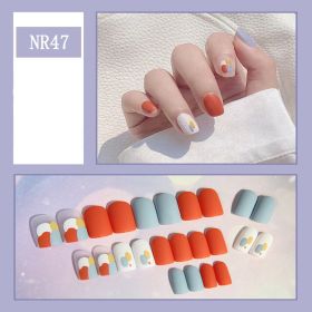 24 Pieces Of Nail Art Patches Can Be Detached And Reused (Option: NR47)