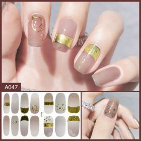 Nail Stickers Female Manicure Full Stickers Finished 3d Waterproof (Option: A047.)