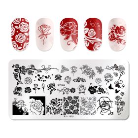 Nail Plate Printing Template Nail Transfer Printing Tool (Option: Rectangular print-Pyj002)