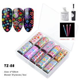 Nail Supplies Transfer Sticker (Option: TZ08 Set)