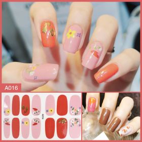 Nail Stickers Female Manicure Full Stickers Finished 3d Waterproof (Option: A016.)