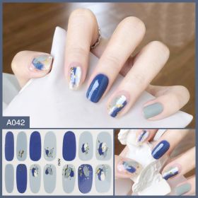 Nail Stickers Female Manicure Full Stickers Finished 3d Waterproof (Option: A042.)