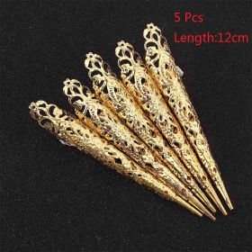 Dance Props Golden Indian Girl Nails (Option: 12cm gold-5PCS)