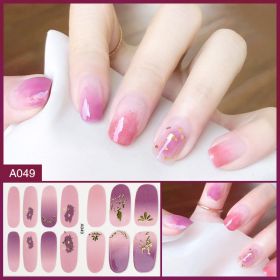 Nail Stickers Female Manicure Full Stickers Finished 3d Waterproof (Option: A049.)