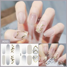 Nail Stickers Female Manicure Full Stickers Finished 3d Waterproof (Option: A050.)