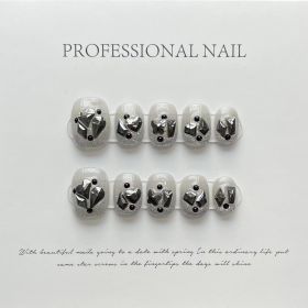 Hand-worn Armor Nail Sticker Nail Patch Warm Genie Series Ornament (Option: 508 Short Round A-S)